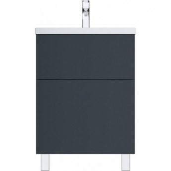 База под раковину, напольная, 60 см, 2 ящика, графит матовый AM.PM GEM M90FSX06022GM32 База под раковину, напольная, 60 см, 2 ящика, графит матовый AM.PM GEM M90FSX06022GM32