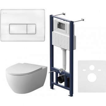 Комплект инсталляция с клавишей AM.PM PRO M с подвесным унитазом Awe FlashClean с сид м/лифт IS48001.111700 Комплект инсталляция с клавишей AM.PM PRO M с подвесным унитазом Awe FlashClean с сид м/лифт IS48001.111700