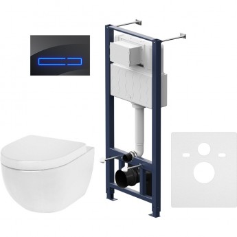 Комплект инсталляция с клавишей AM.PM TOUCHLESS PRO стекло черн с подвесным унитазом Awe с сид IS450A38.111738 Комплект инсталляция с клавишей AM.PM TOUCHLESS PRO стекло черн с подвесным унитазом Awe с сид IS450A38.111738