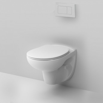 Комплект: инсталляция с подвесным унитазом безободковым, с сиденьем микролифт и клавишей AM.PM SENSE Комплект: инсталляция с подвесным унитазом безободковым, с сиденьем микролифт и клавишей AM.PM SENSE