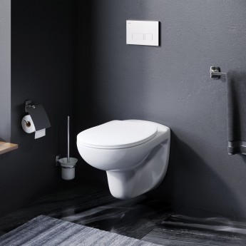 Комплект: инсталляция с подвесным унитазом безободковым, с сиденьем микролифт и клавишей AM.PM SENSE Комплект: инсталляция с подвесным унитазом безободковым, с сиденьем микролифт и клавишей AM.PM SENSE