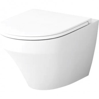 Подвесной унитаз FlashClean с сиденьем микролифт и звукоизолирующей прокладкой AM.PM MOVE C541700SCSI Подвесной унитаз FlashClean с сиденьем микролифт и звукоизолирующей прокладкой AM.PM MOVE C541700SCSI