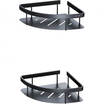 Полка для душа AM.PM SENSE L угловая двухъярусная, черный A7454222 Полка для душа AM.PM SENSE L угловая двухъярусная, черный A7454222