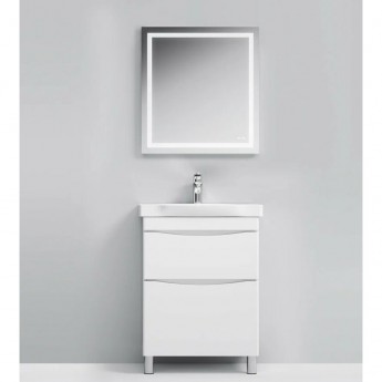 Сет 65 см: база белая напольная с раковиной и зеркало GEM LED AM.PM LIKE Сет 65 см: база белая напольная с раковиной и зеркало GEM LED AM.PM LIKE