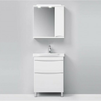 Сет 65 см: база белая подвесная с раковиной и зеркальный шкаф правый AM.PM LIKE Сет 65 см: база белая подвесная с раковиной и зеркальный шкаф правый AM.PM LIKE