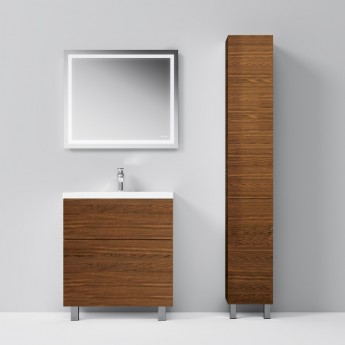 Шкаф-пенал напольный 30 см, правый, орех AM.PM GEM Шкаф-пенал напольный 30 см, правый, орех AM.PM GEM