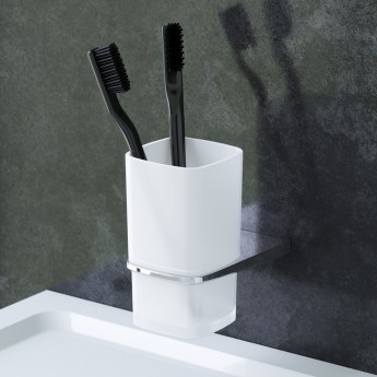 Стеклянный стакан с настенным держателем AM.PM INSPIRE