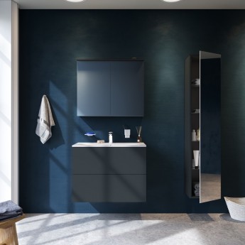 Зеркальный шкаф с подсветкой 80 см, графит AM.PM SPIRIT 2.0 M70AMCX0801GM Зеркальный шкаф с подсветкой 80 см, графит AM.PM SPIRIT 2.0 M70AMCX0801GM